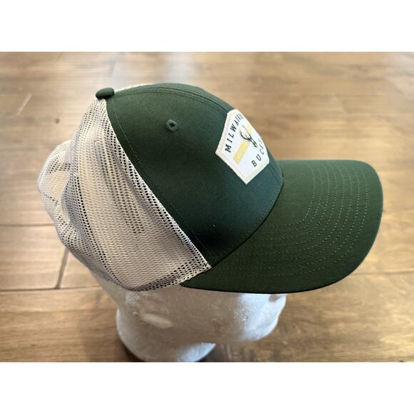 '47 Brand Green NBA Milwaukee Bucks Patch Adjustable SnapBack Trucker Hat NWT - Picture 4 of 8